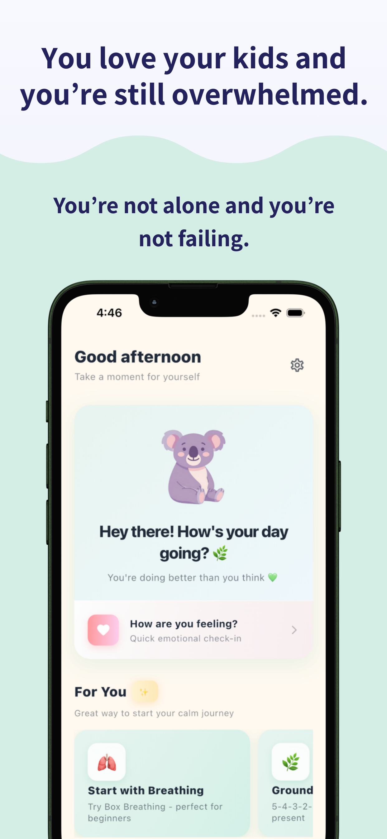 Breathing exercises interface